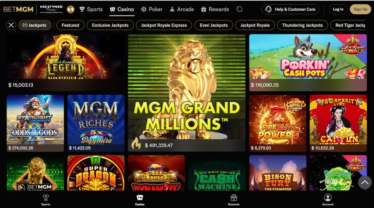 All Slots Casino: screenshot of the casino site
