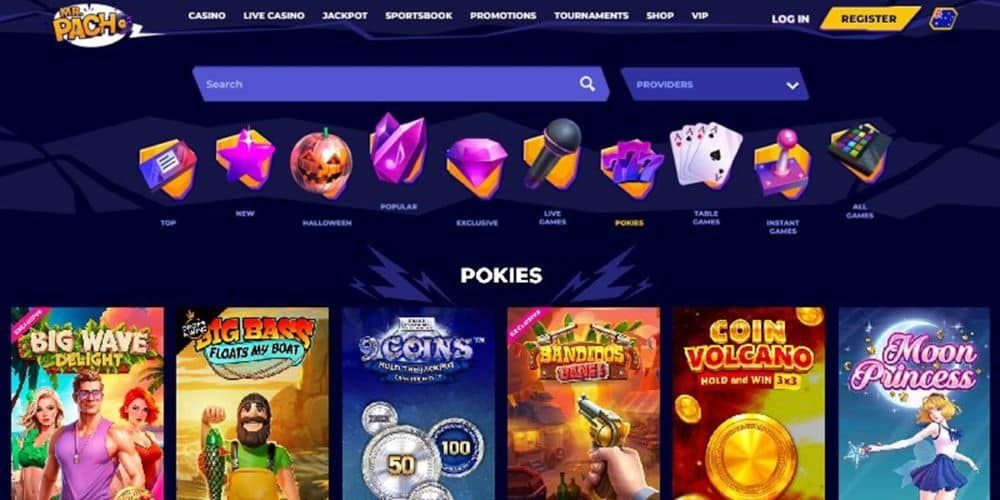 WinSpirit Casino: screenshot of the casino site