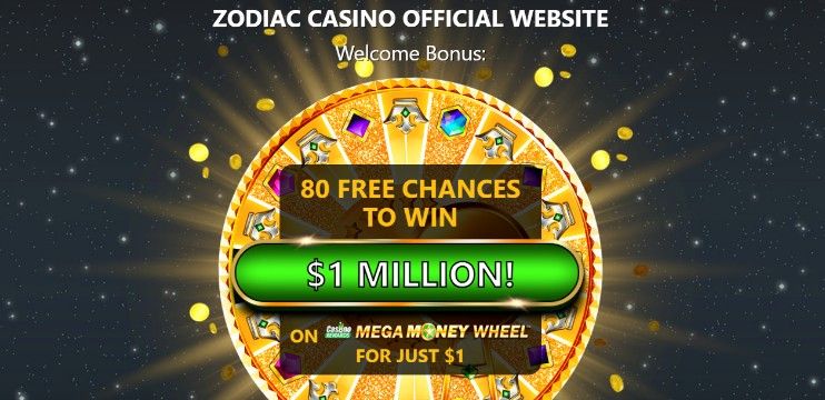 Zodiac Casino: screenshot of the casino site