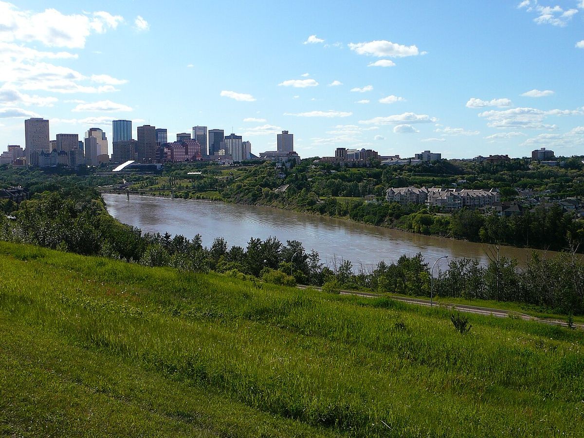 View of downtown Edmonton from the neighbourhood of Strathearn