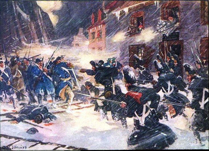 Arnold's column is shattered in fierce street fighting during the Battle of Quebec.