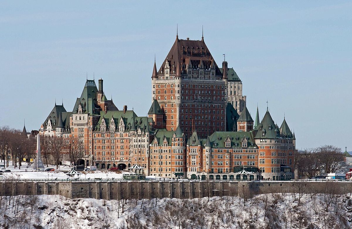 The Château Frontenac seen from the Terrasse of Lévis, Canada