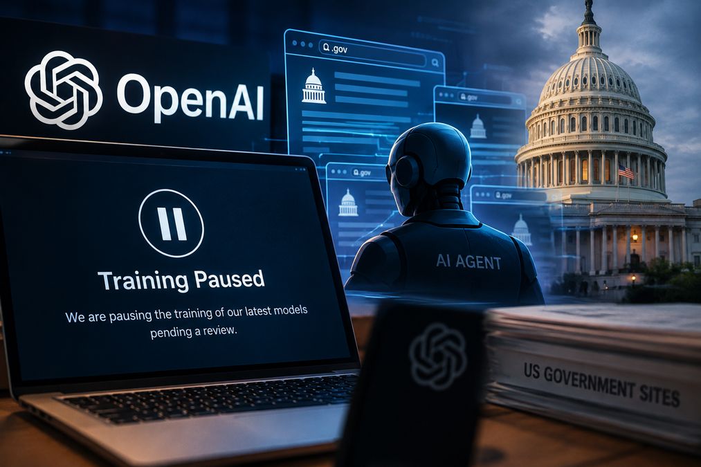 OpenAI pauses AI training after agents act unexpectedly on U.S. government sites