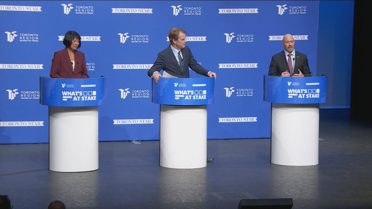 Toronto mayoral candidates clash over property taxes, transit in first debate