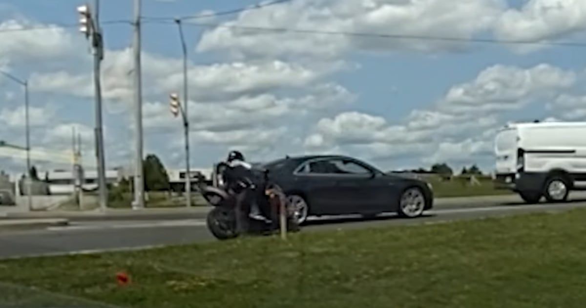 York police release footage of officer tackling motorcyclist who allegedly fled collision