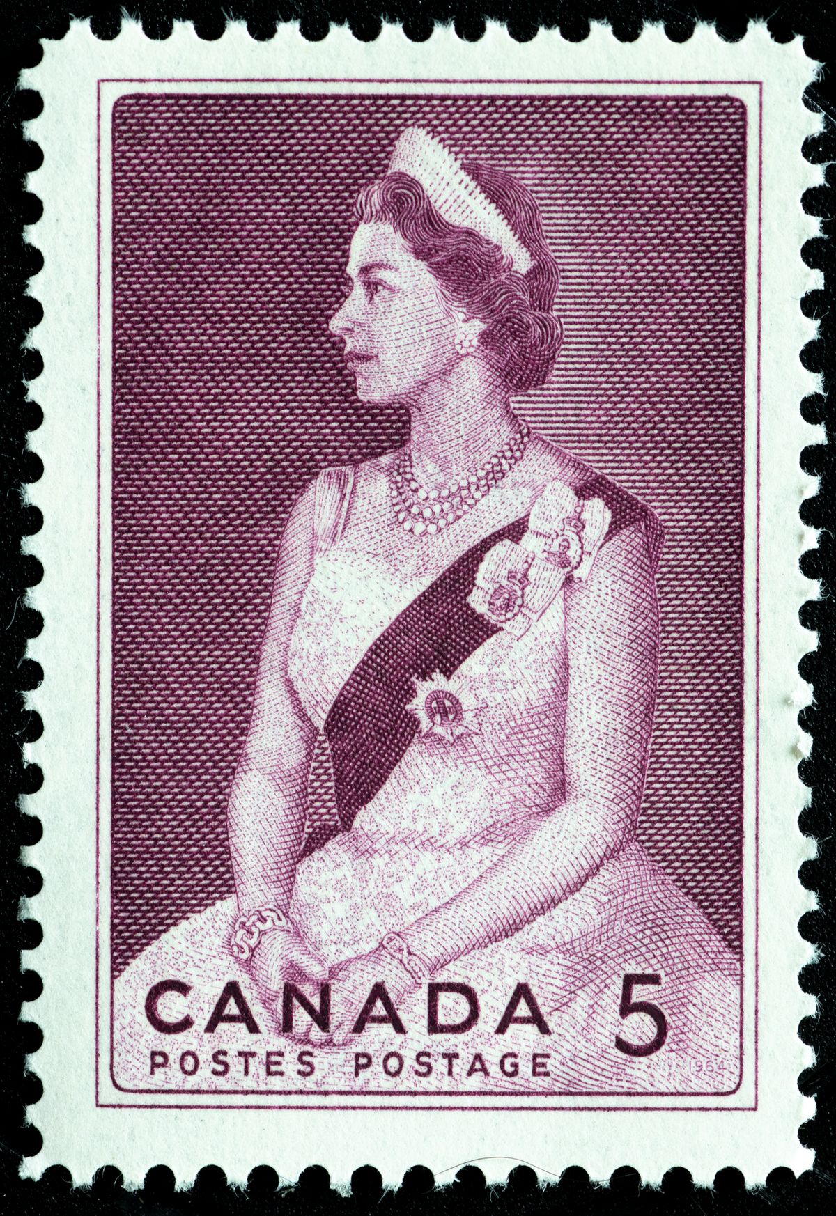 Canada 1964 Postage Stamp - Queen Elizabeth II Portrait