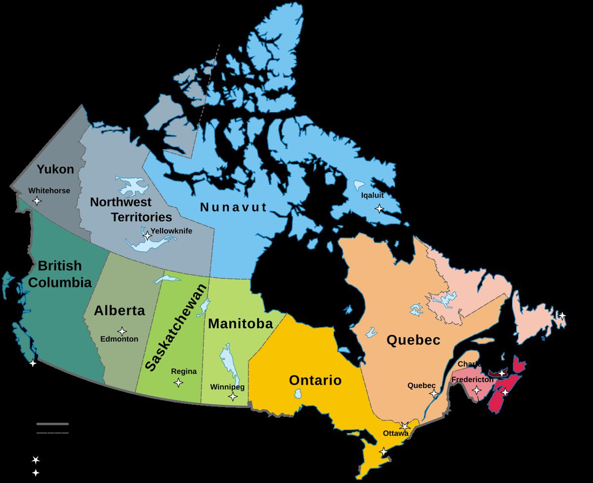 Provinces et territoires du Canada