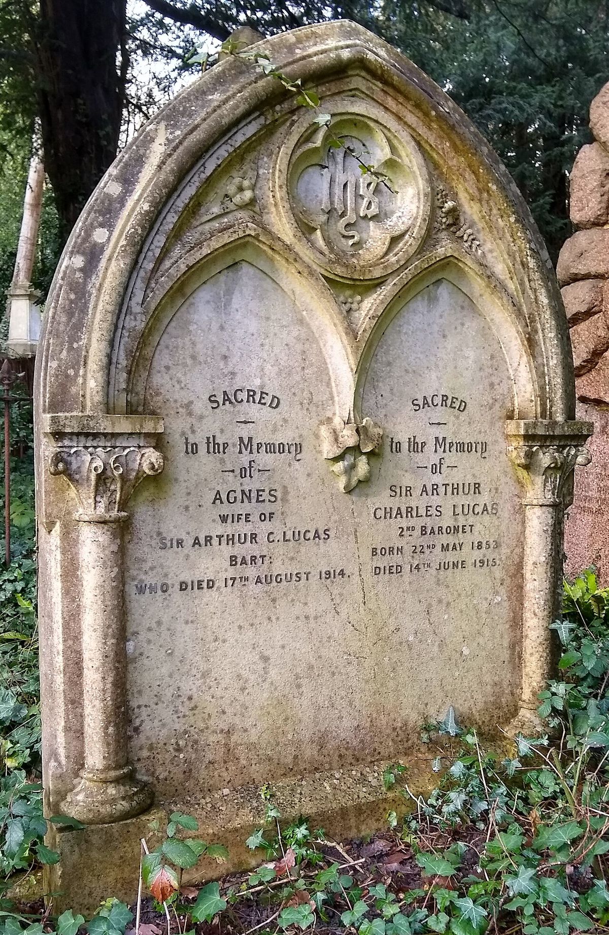 Grave of Sir Arthur Charles Lucas in Highgate Cemetery
