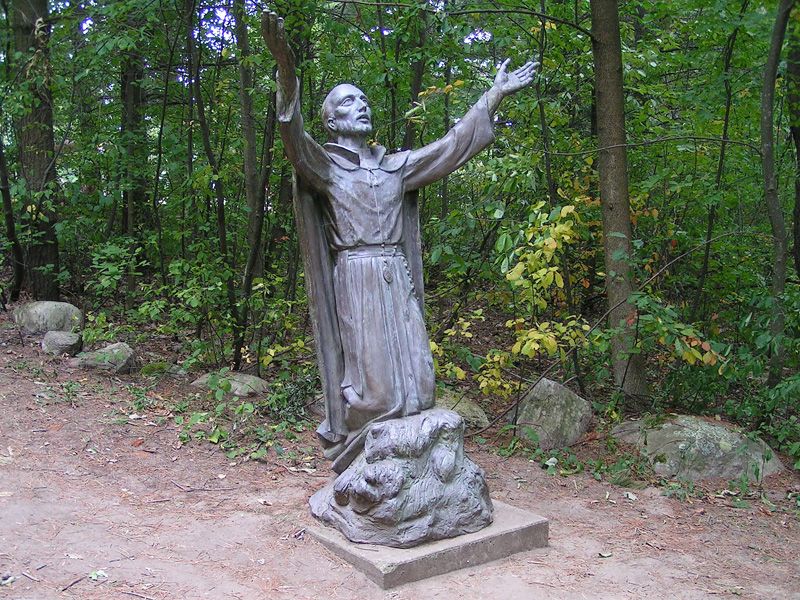 Martyrs' Shrine, Midland, Ontario, Canada. Statue of Jean de Brébeuf.