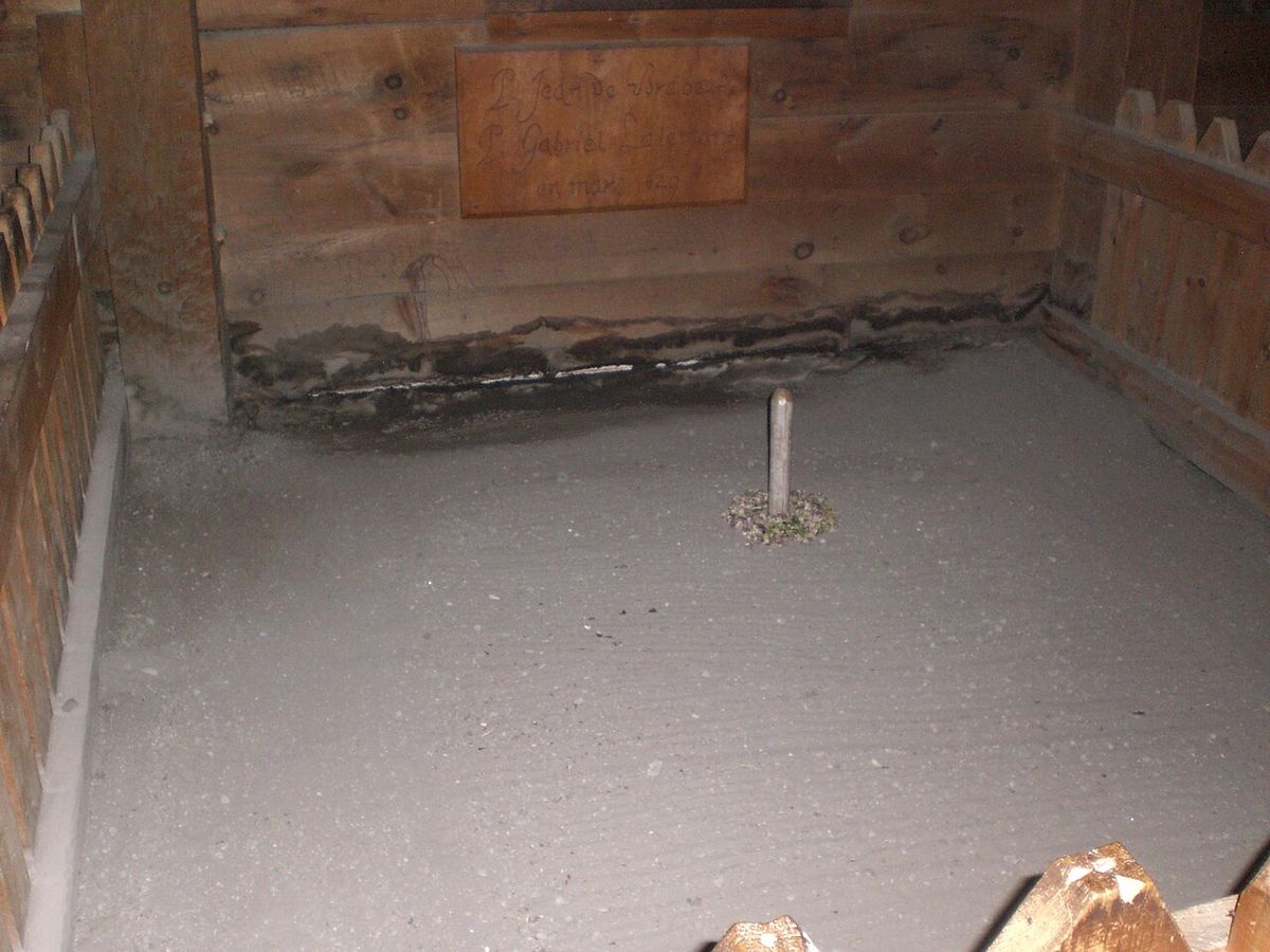 Photo of the site of the grave of St. Jean de Brebeuf and Gabriel Lalament