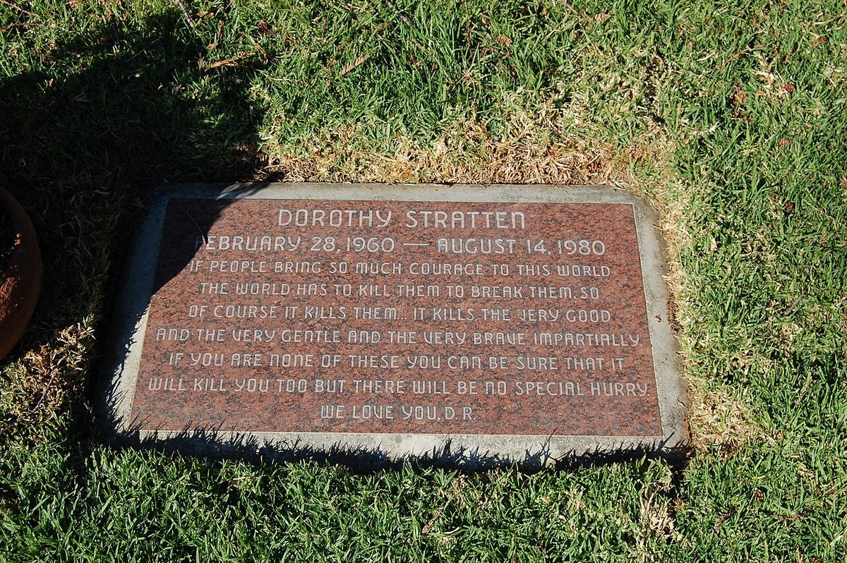 Dorothy Stratten grave at Westwood Village Memorial Park Cemetery in Brentwood, California. December 2011.