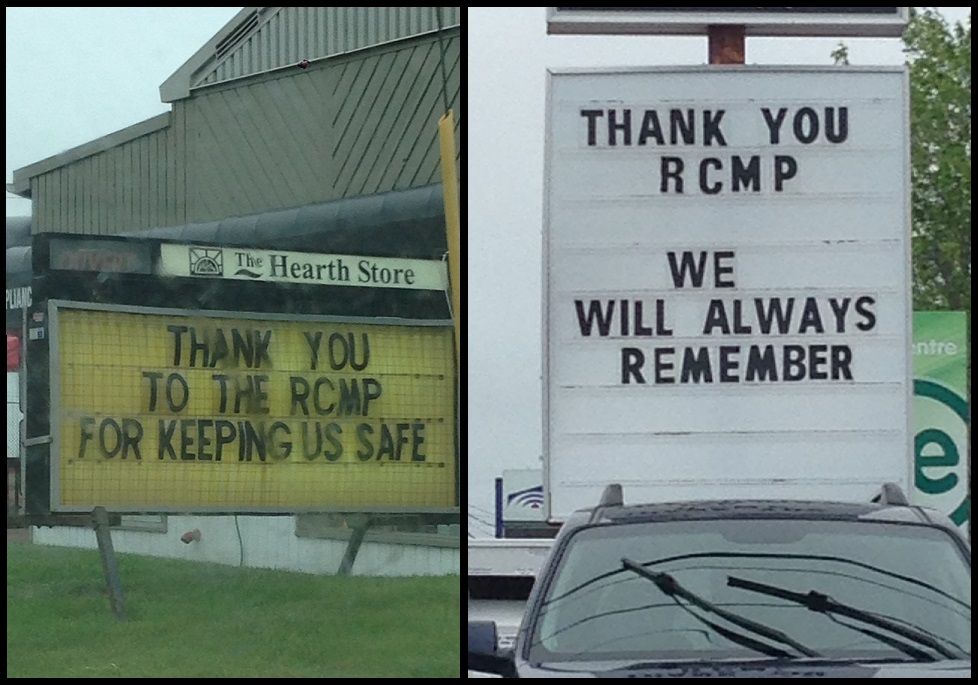 Local businesses thank the RCMP after the capture of the 2014 Moncton shooting suspect