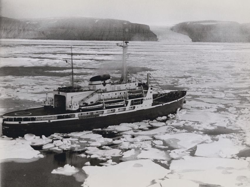 The CCGS John A. Macdonald off Burnett Inlet