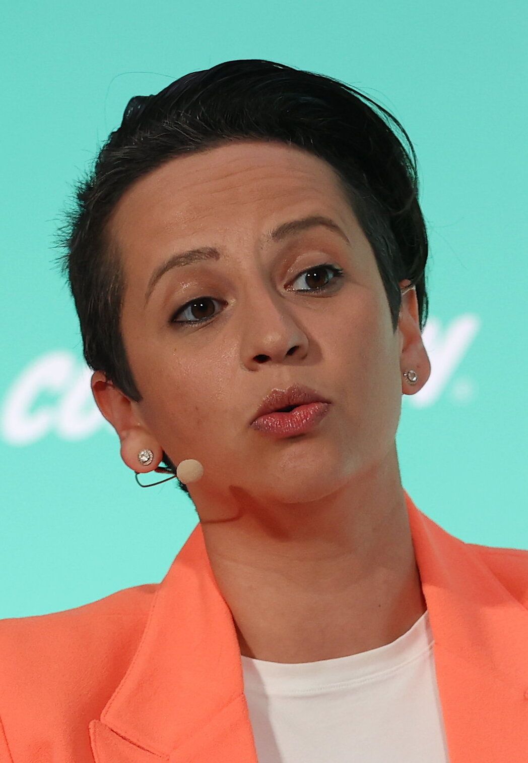 27 June 2023; Melissa Lantsman, Deputy Leader of Conservative Party of Canada, Government of Canada, on Future Societies stage, during day o