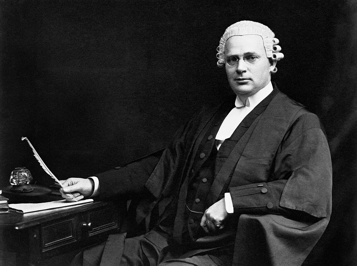 Richard B. Bennett wearing barrister's gown