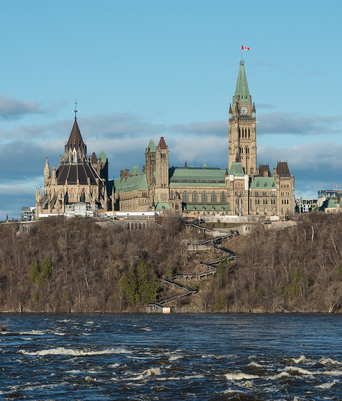 A west view of Centre Block and the Library of Parliament, Ottawa, Ontario