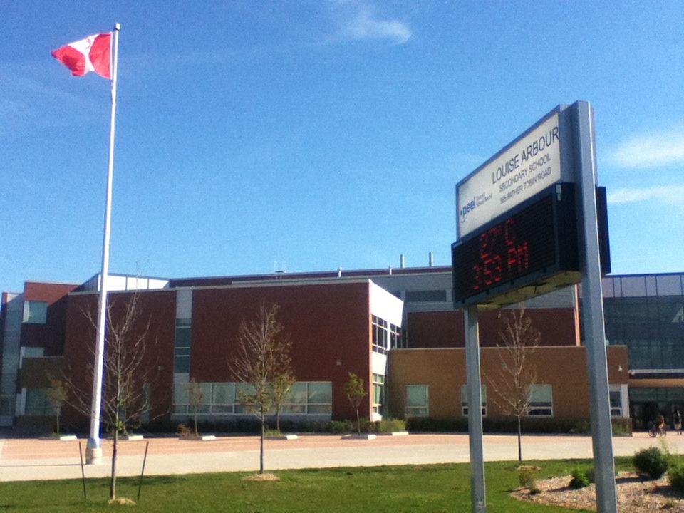 Louise Arbour Secondary School main entrance