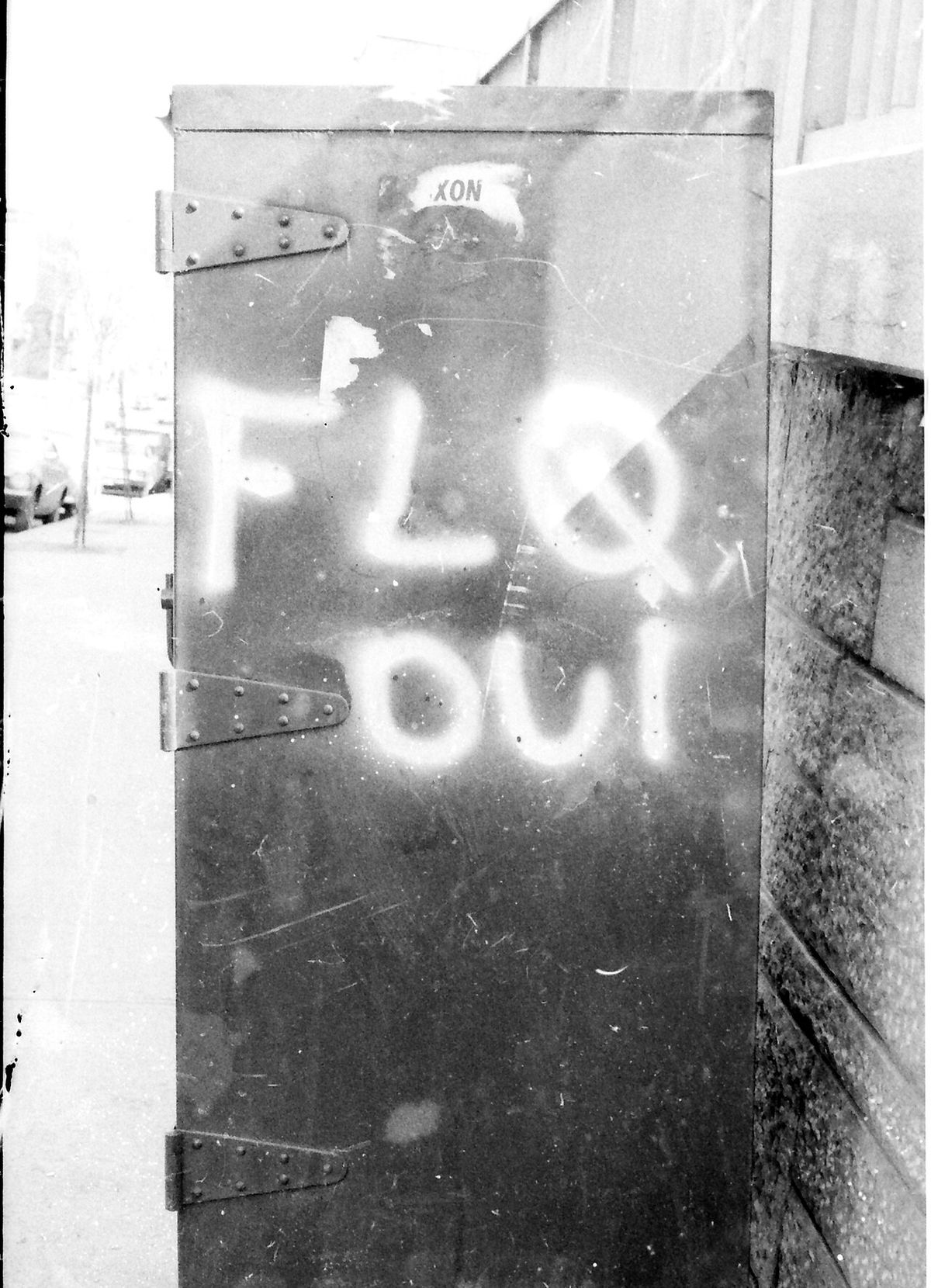 A Canadian postal drop box (where letter carriers pick up their mail for delivery) in downtown Montreal in the summer of 1971, displaying gr