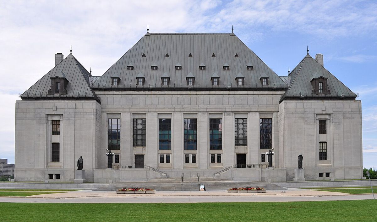 A photo of the Supreme court of Canada building in Ottawa.