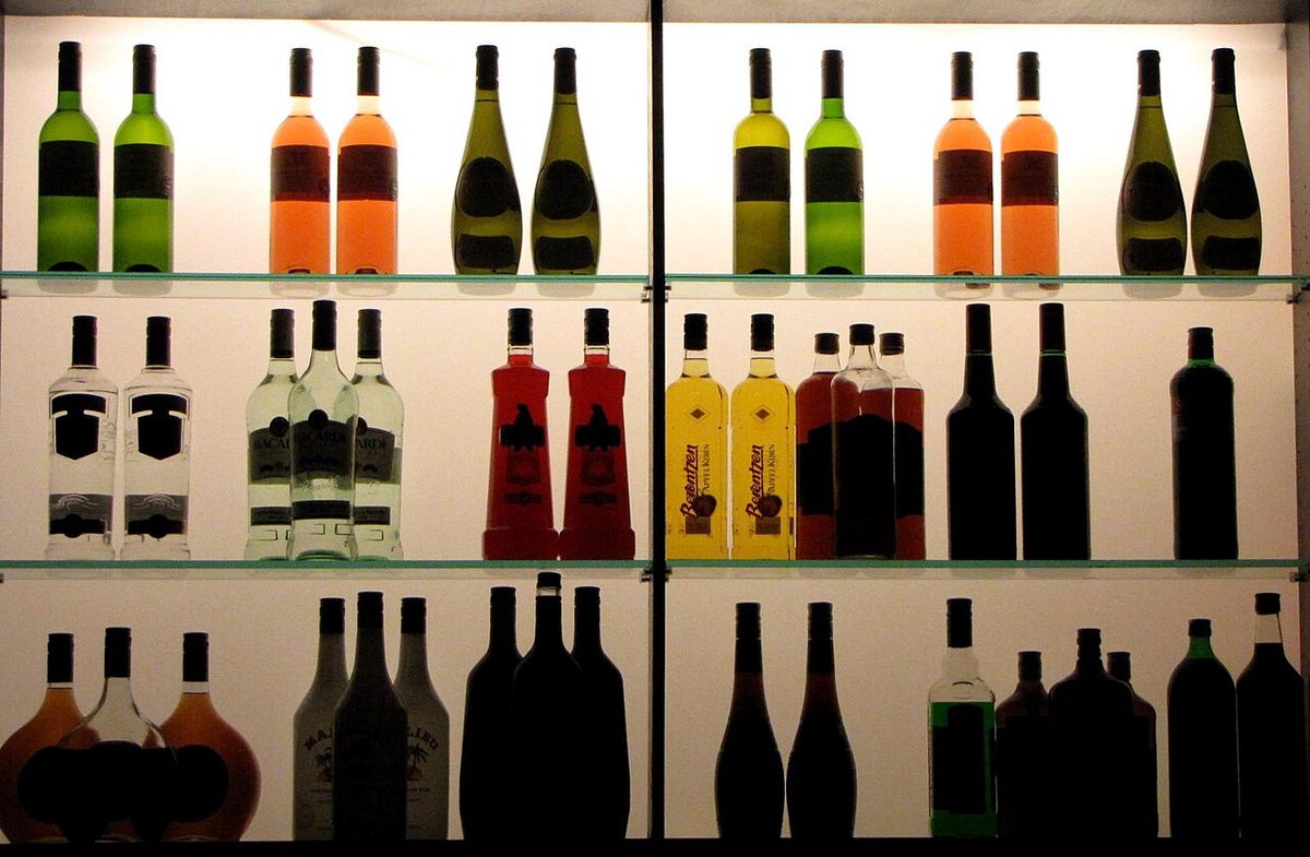Bottles with liquor. DRU Ulft.