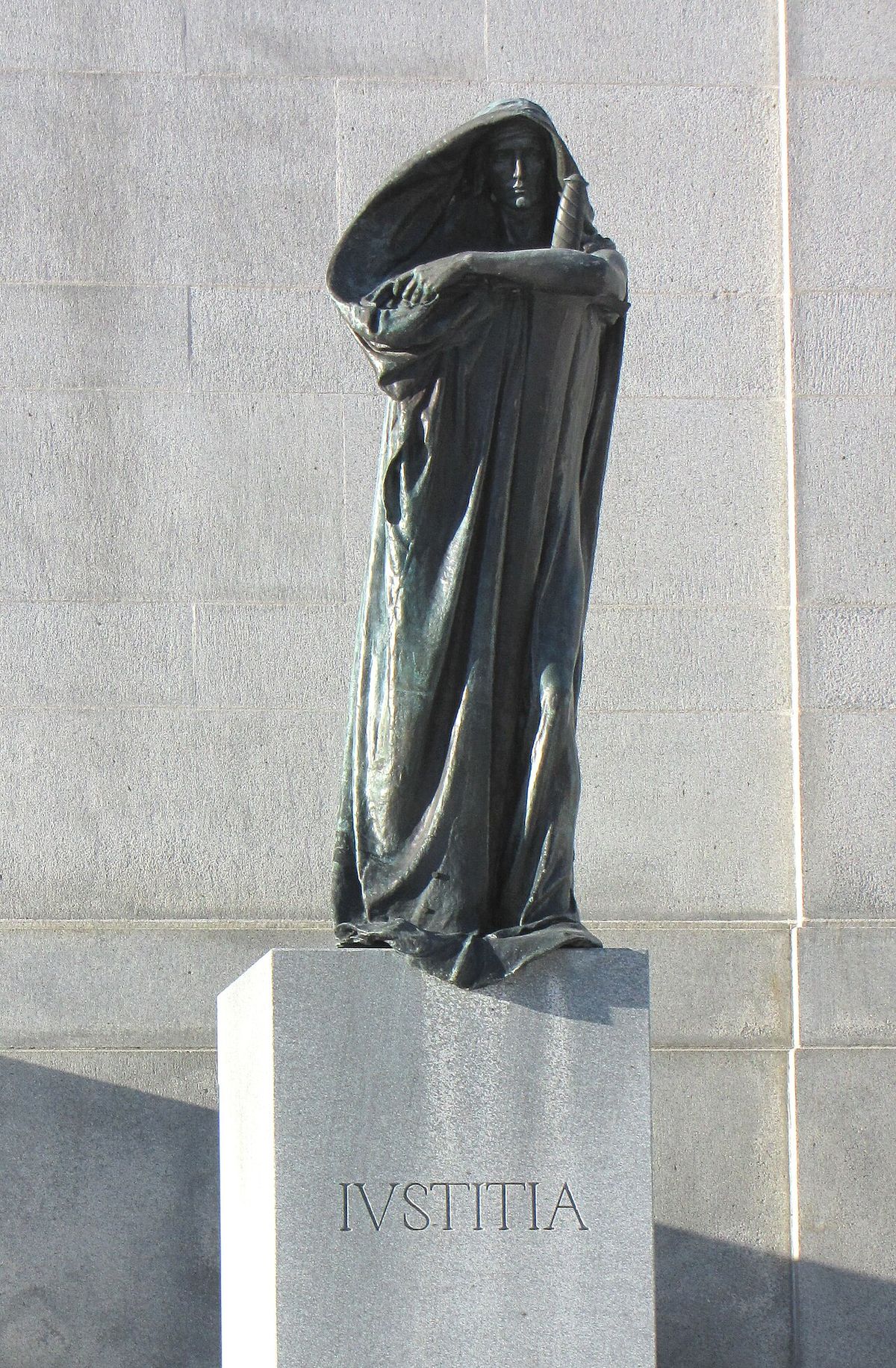 Statue of Justicia (Justice), by Walter Seymour Allward, outside Supreme Court of Canada, Ottawa, Ontario, Canada