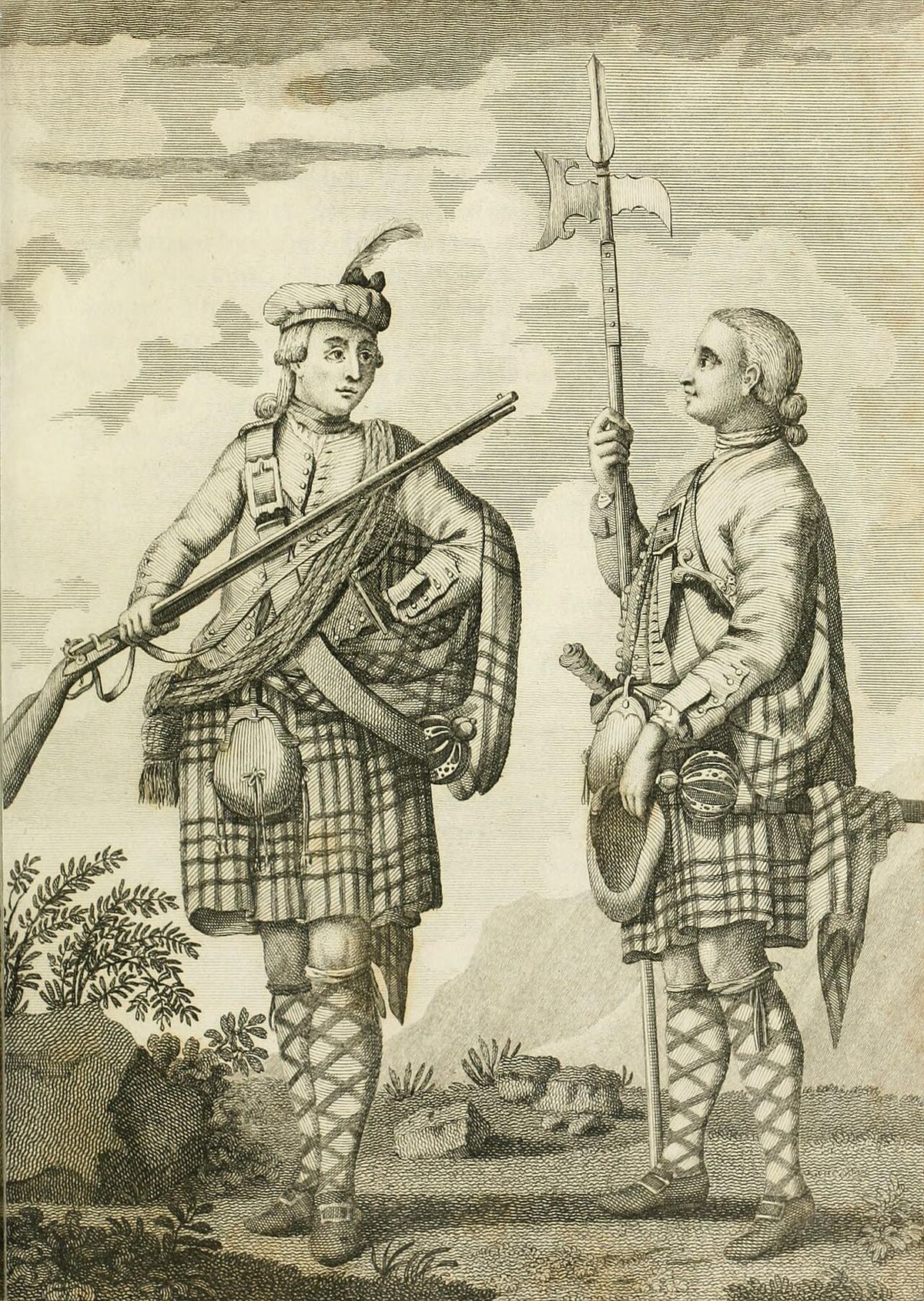 An officer and serjeant of a Highland regiment.