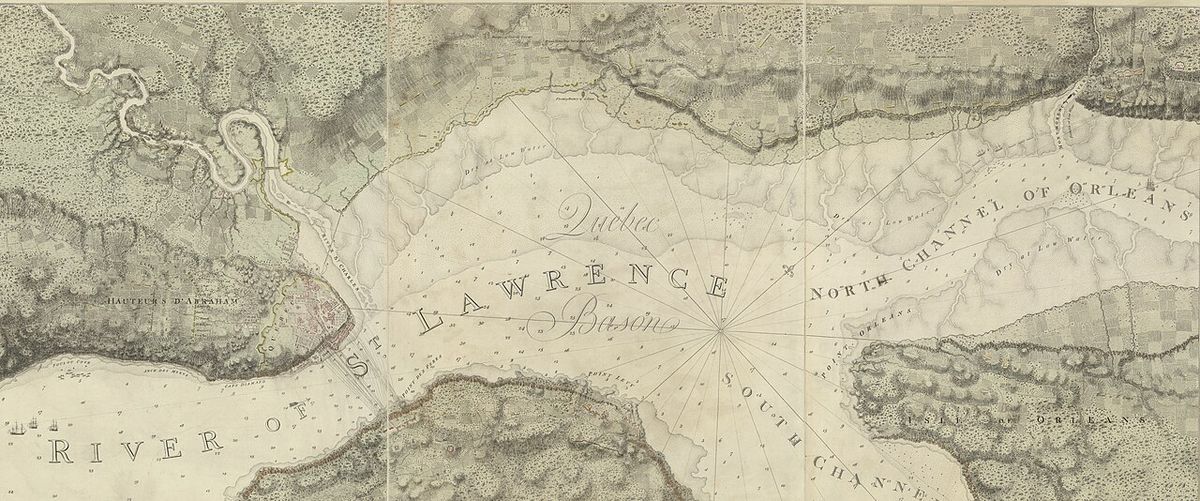 Plan of Quebec and environs, with its defences and the occasional entrenched camps of the French commanded by Marquis de Montcalm shewing li