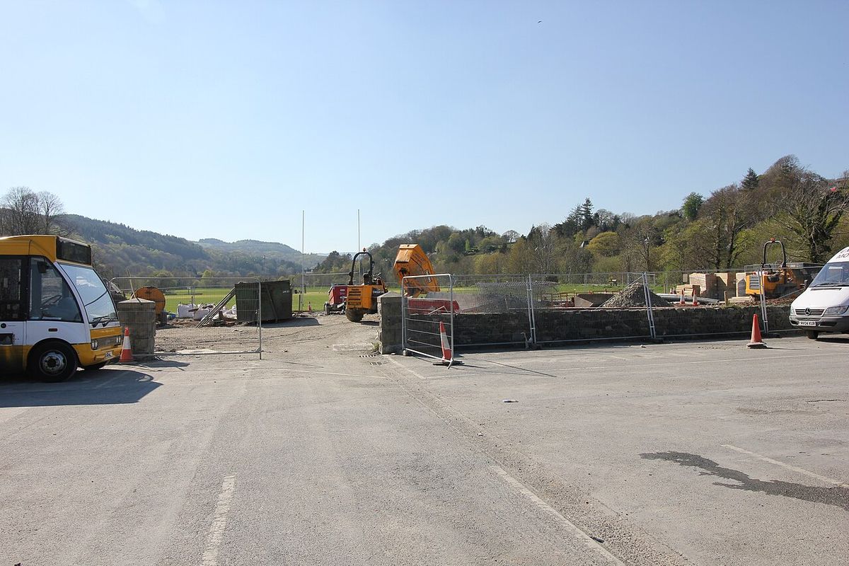 New Flood Defence Scheme Construction Work, Dolgellau.
