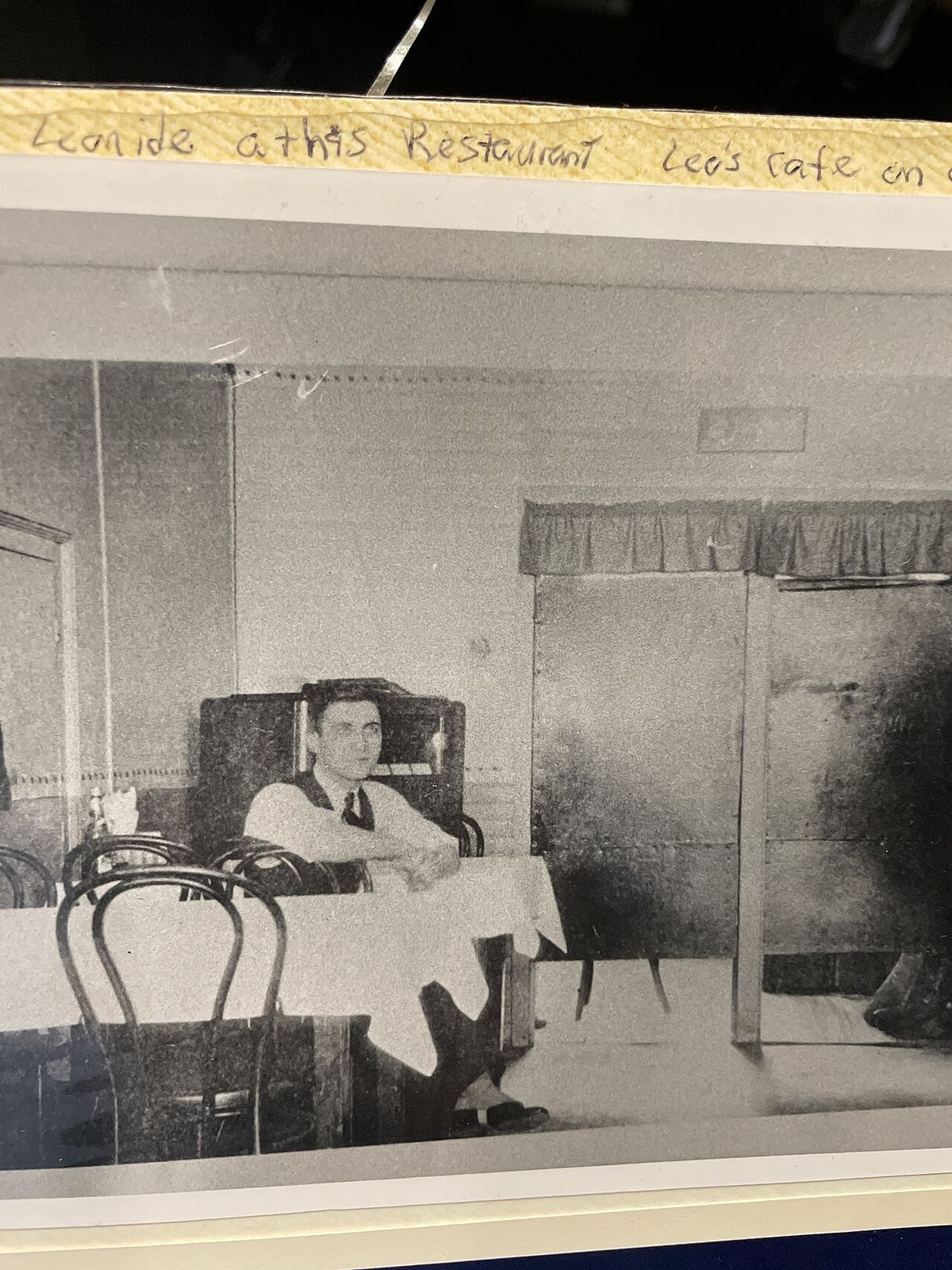 The restaurant Leonide Louis Chabot ran during the Great Depression. He closed it after the government stopped the government stimulus.