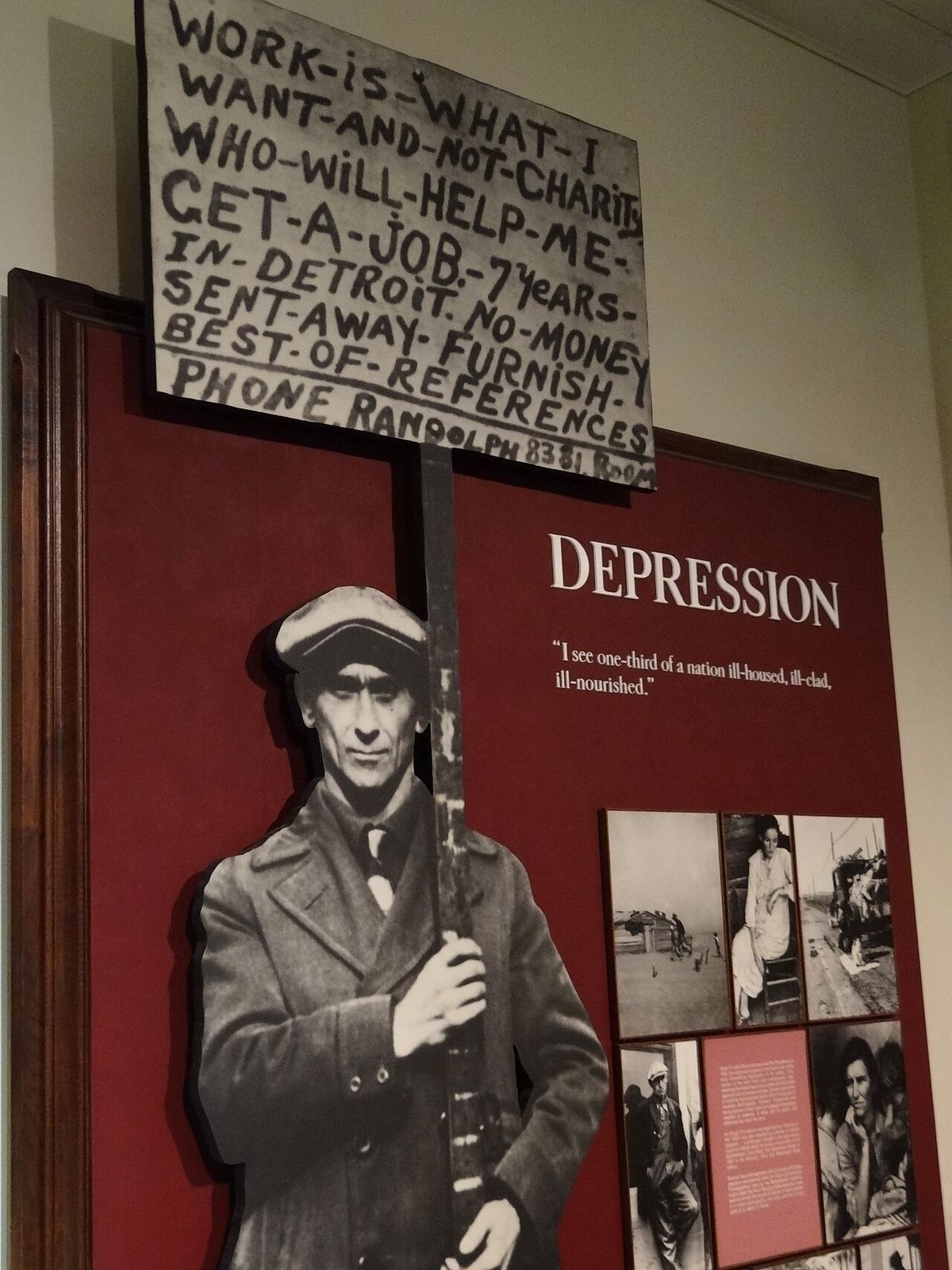 Great Depression Exhibition - FDR Presidential Library & Museum - Hyde Park - New York - USA