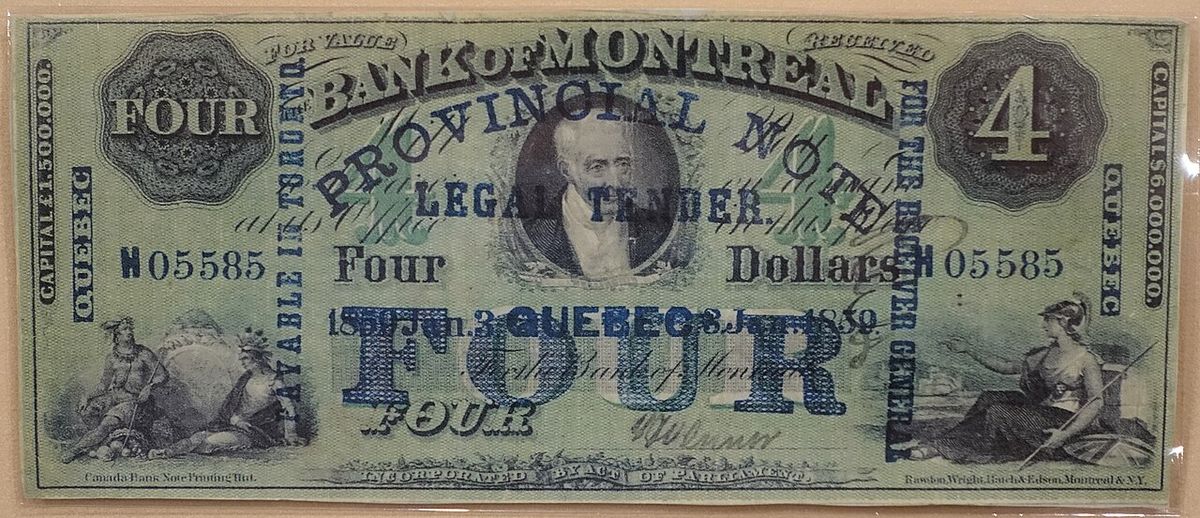 Exhibit in the Bank of Montréal Museum - Bank of Montreal, Main Montreal Branch - 119, rue Saint-Jacques, Montreal, Quebec, Canada.