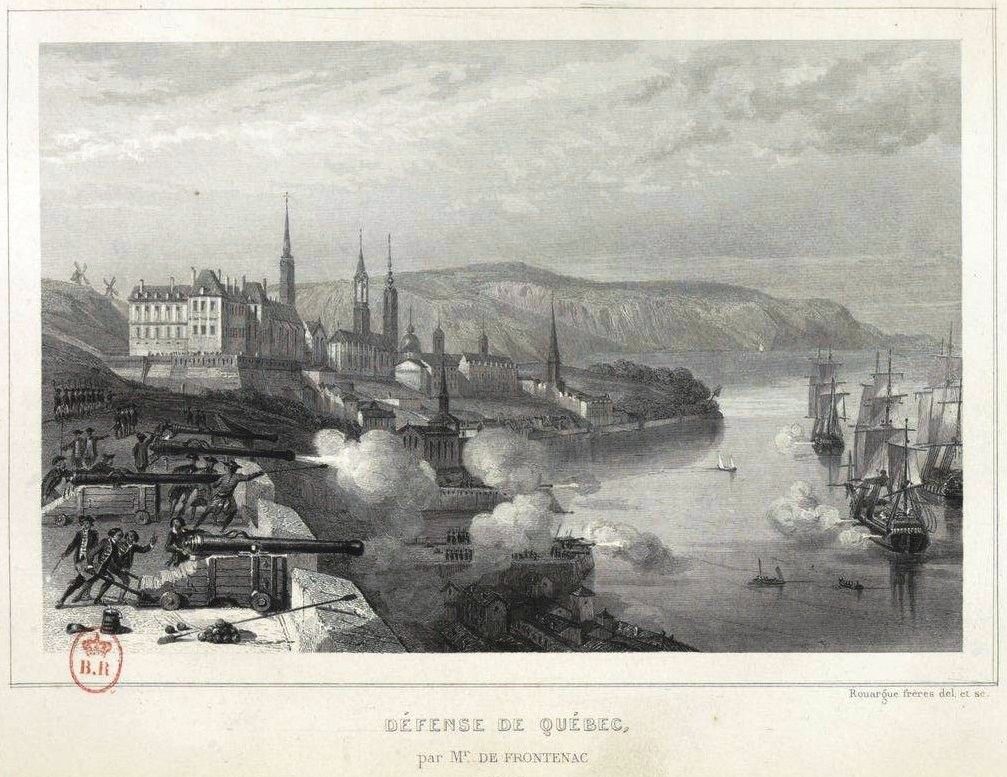 la défense de Québec en 1690 par Frontenac durant la guerre de la Ligue d'Augsbourg