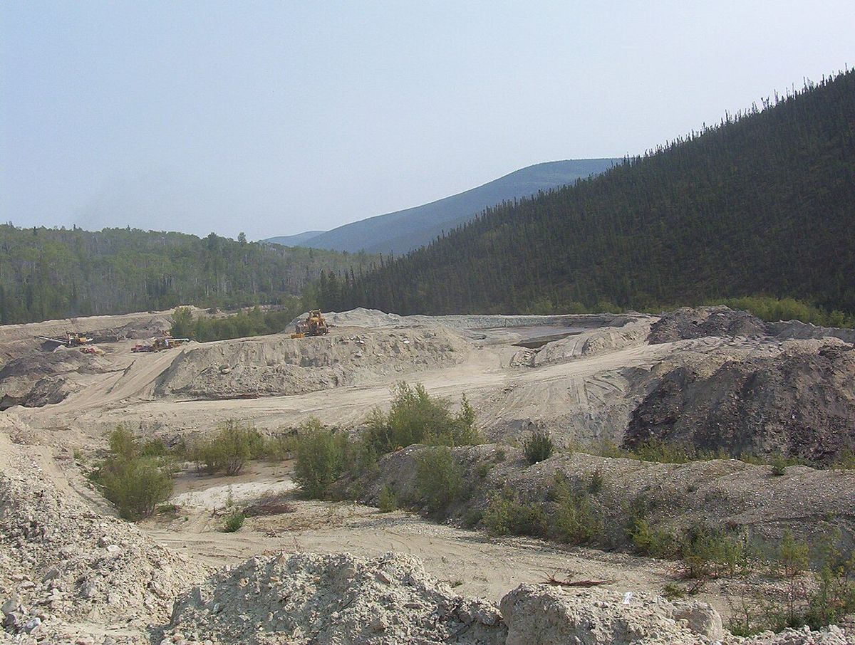 Today`s gold mining at Klondike, Yukon, Canada