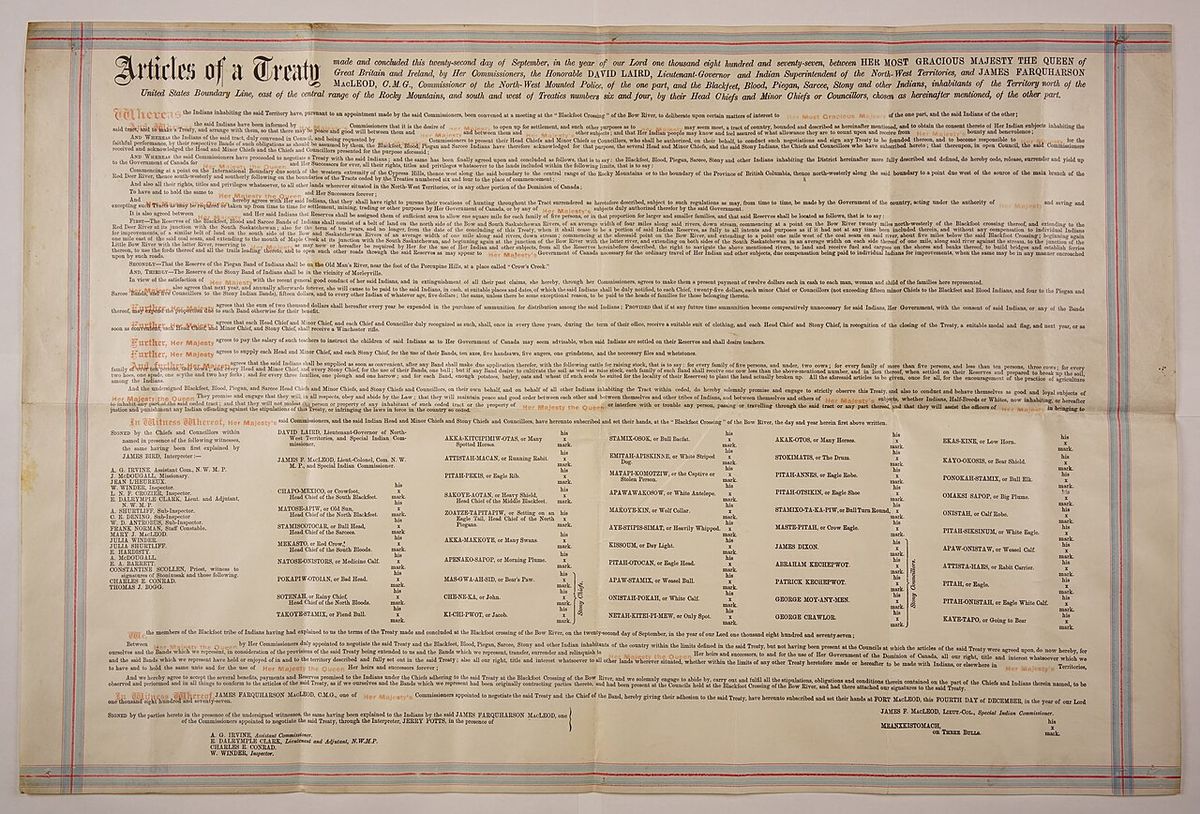 Articles of a treaty made and concluded this twenty-second day of September, in the year of our Lord one thousand eight hundred and seventy-
