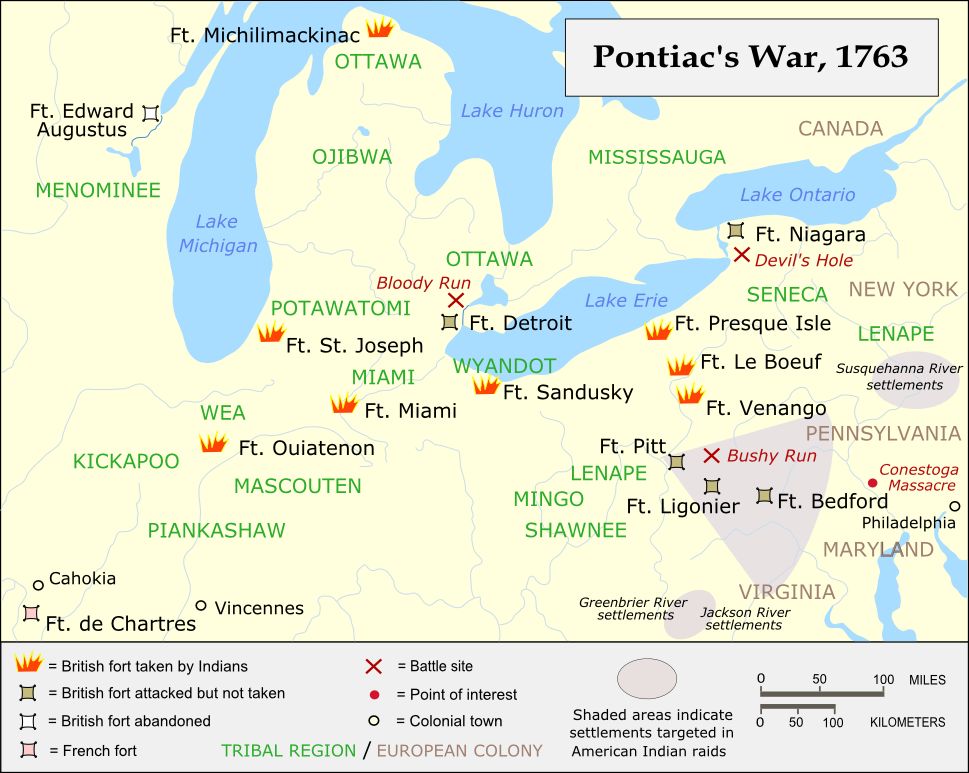 Forts and battles of Pontiac's War