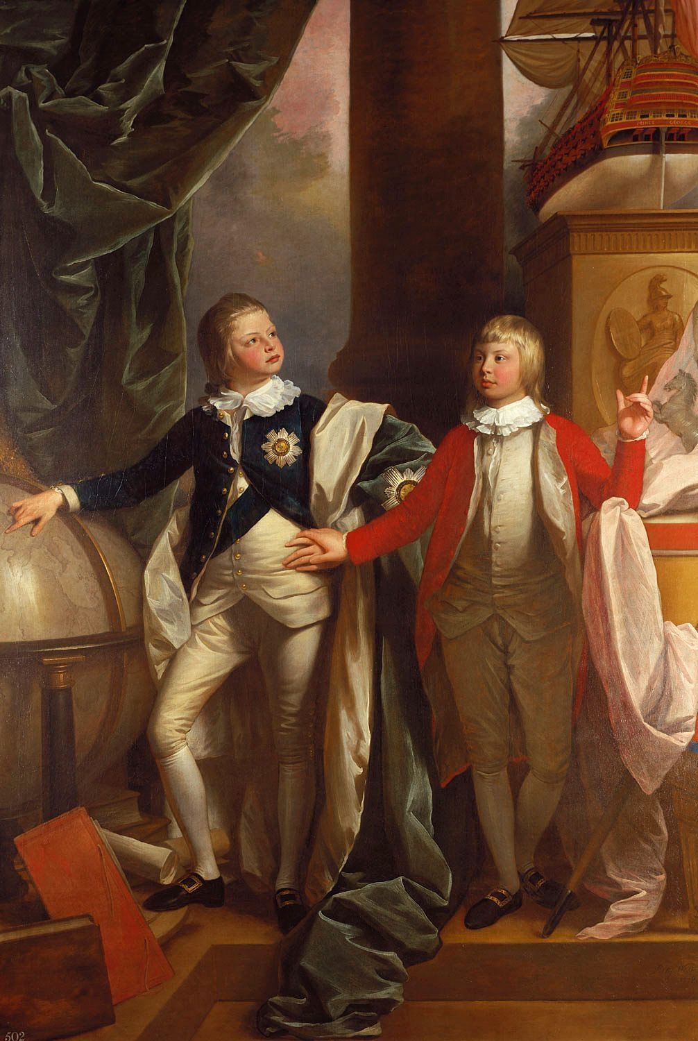 Portrait of William IV (1765-1837) and his brother Prince Edward, Duke of Kent and Strathearn (1767-1820). "[...] This one is dated 1778; it