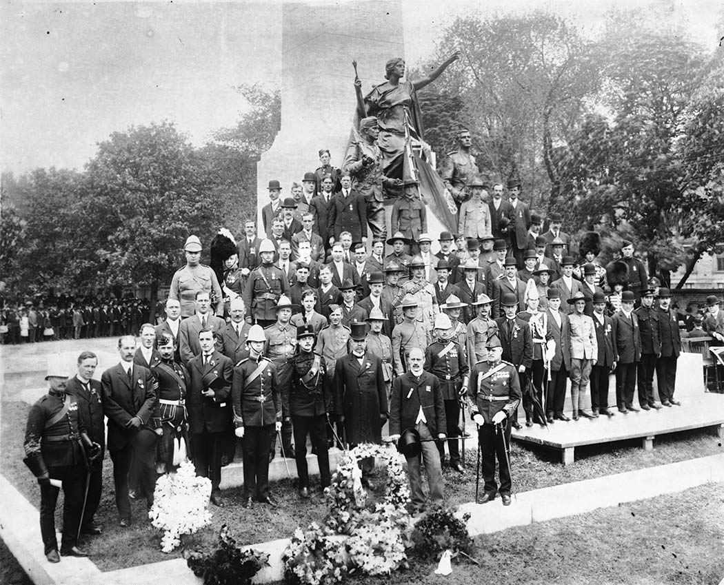 South African War Memorial unveiling on Queen Street, Toronto, Ontario, Canada.