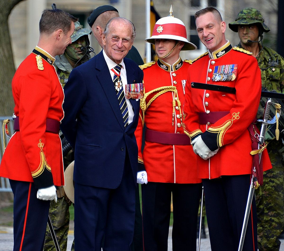Prince Philip as Colonel-in-Chief of the Royal Canadian Regiment in Toronto.