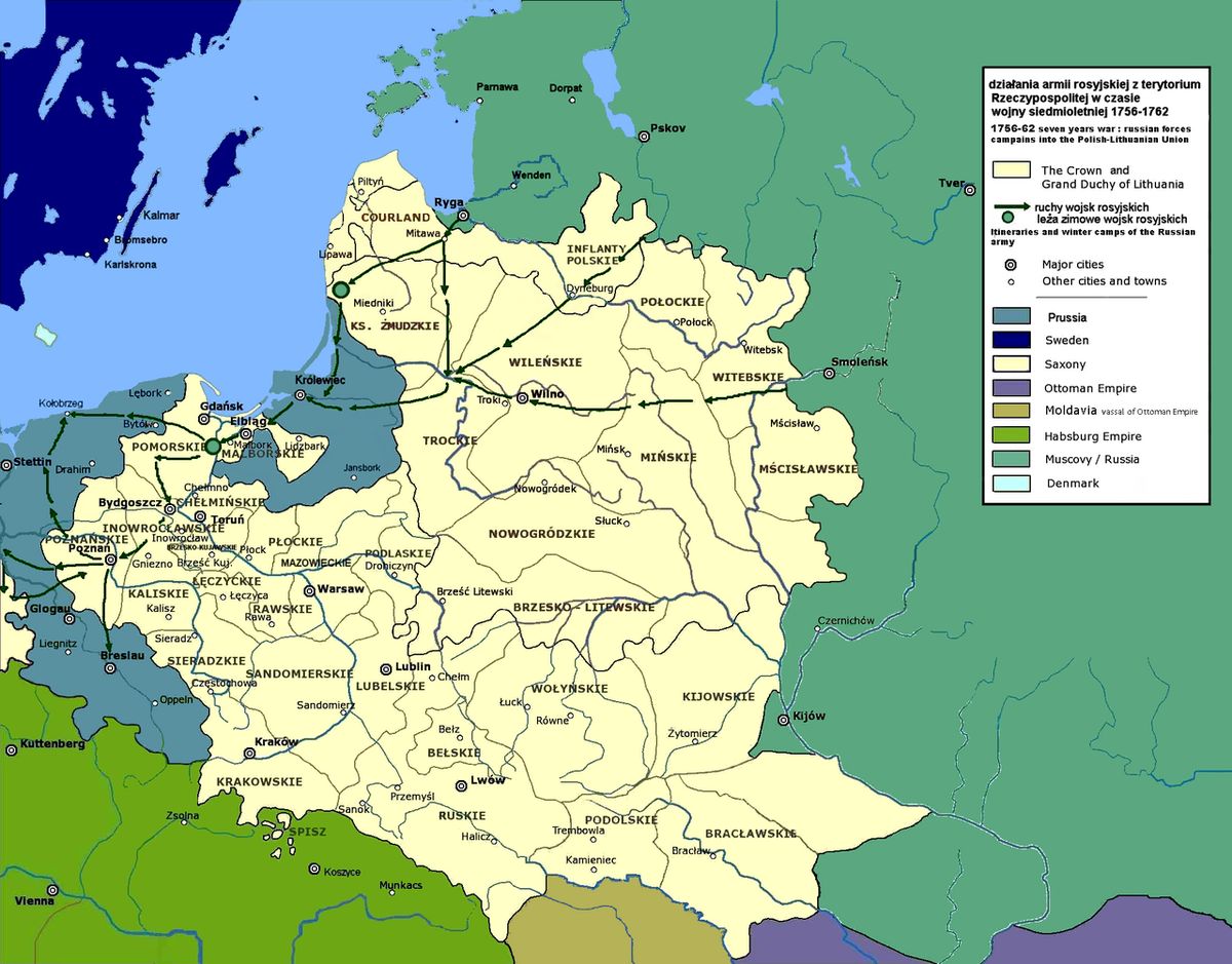 Actions of the Imperial Russian Army 1756-1762 during the Seven Years' War