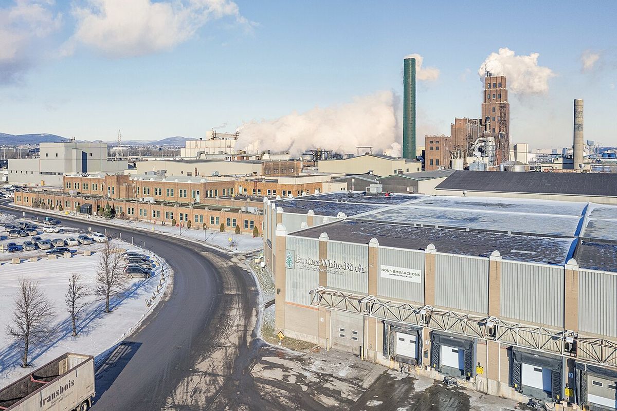 Aerial view of Stadacona Factory in Quebec City.