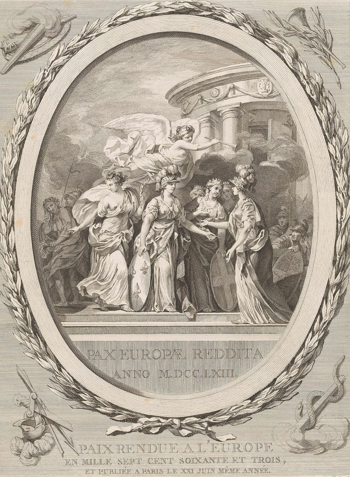 IdentificatieTitel(s): Allegorie op de Vrede van ParijsPaix rendue à l'Europe (titel op object) Pax Europae Reddita (titel op object)Objectt