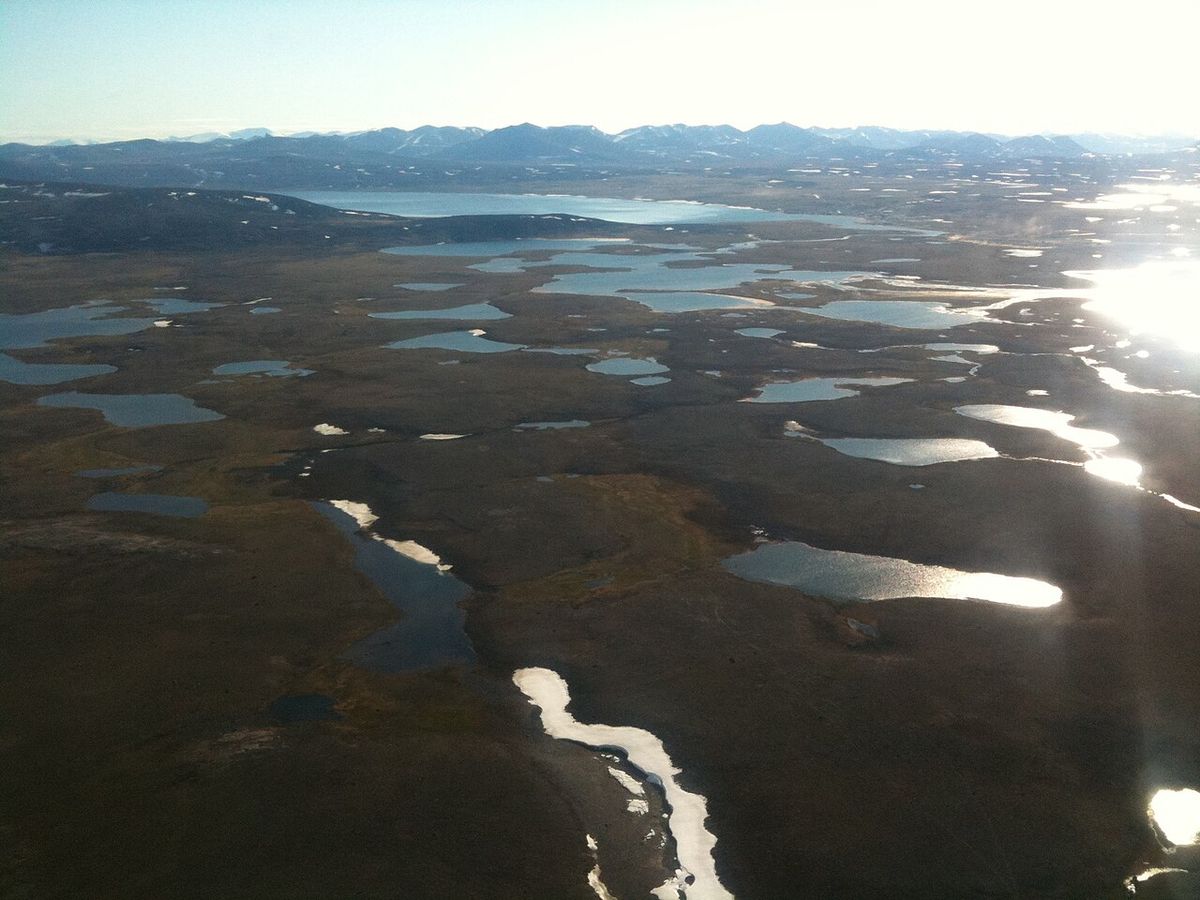 Flying over Baffin Island.