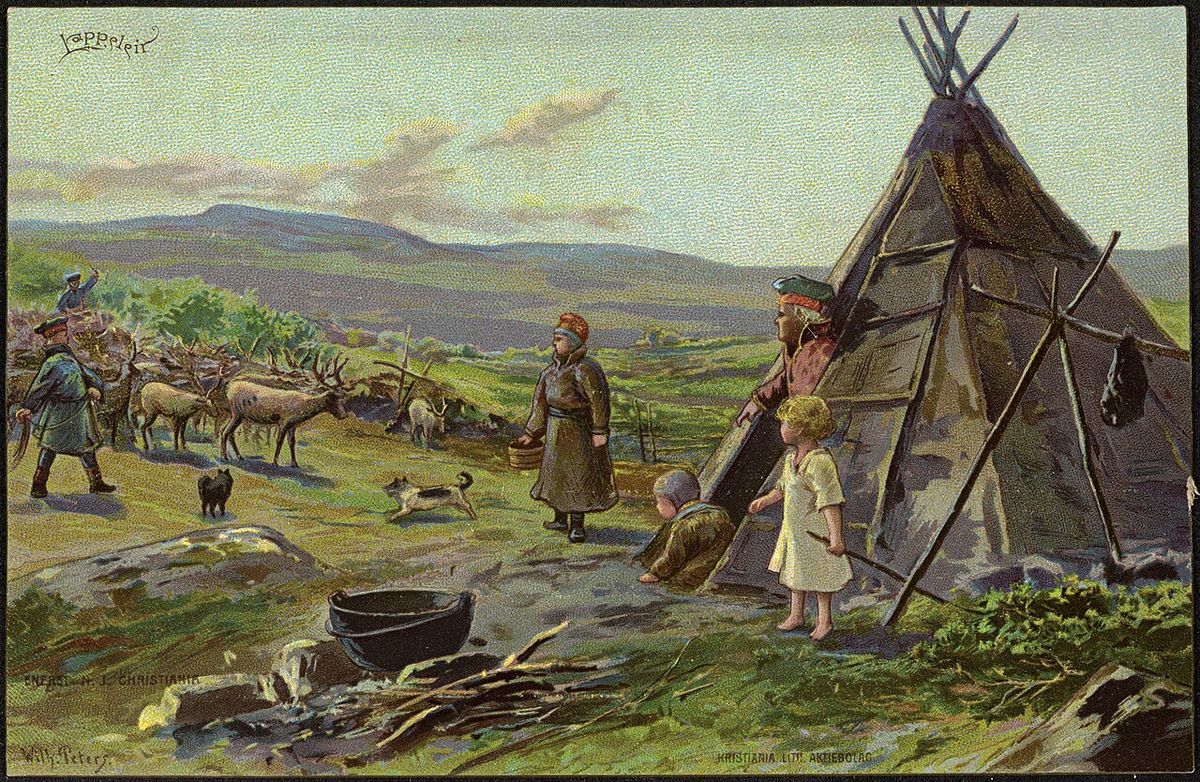 Image from "Postcards, Sami" , an album of 19 images uploaded to www.flickr.com by Nasjonalbiblioteket (National Library of Norway) in 2016.