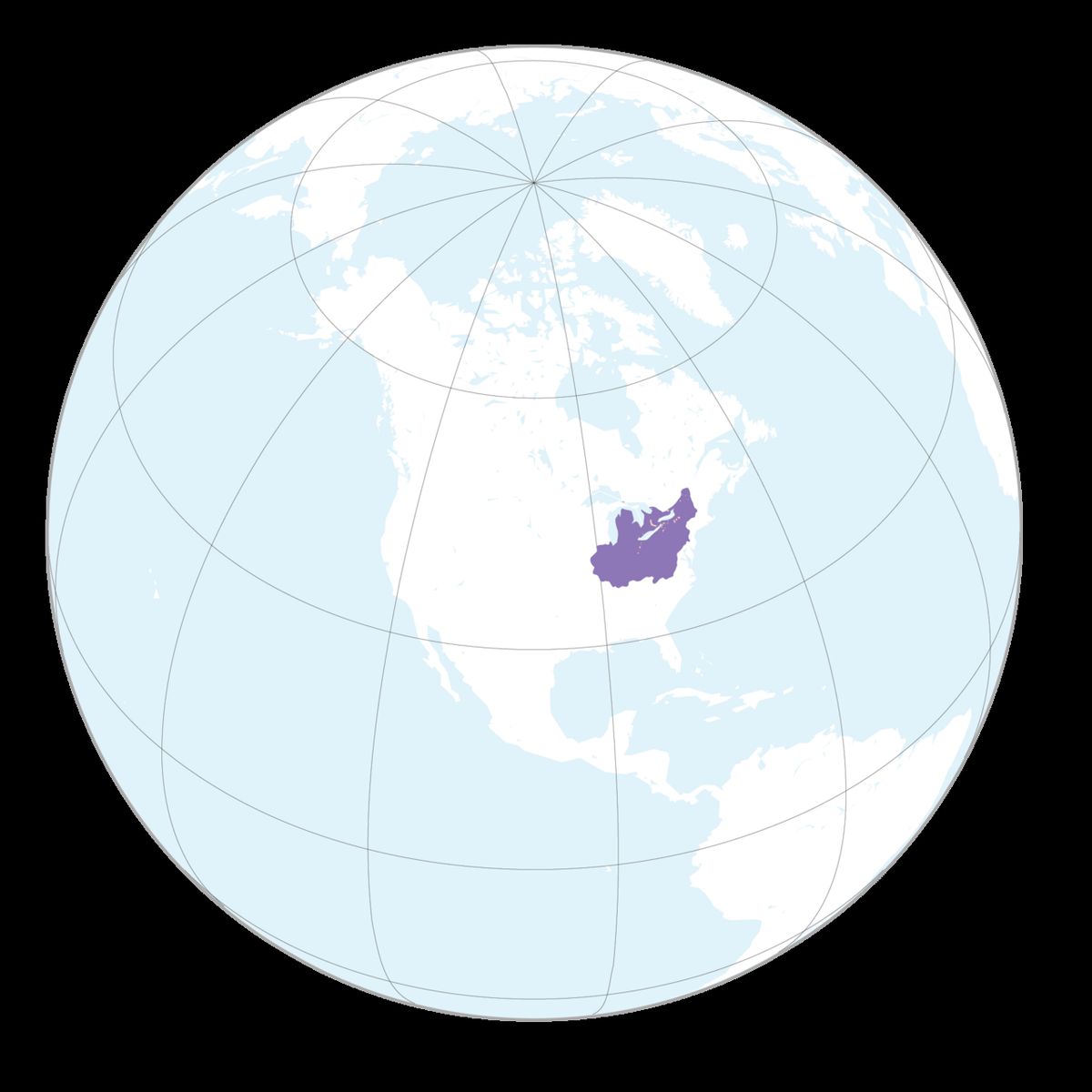 Historical extent and currently recognised borders.