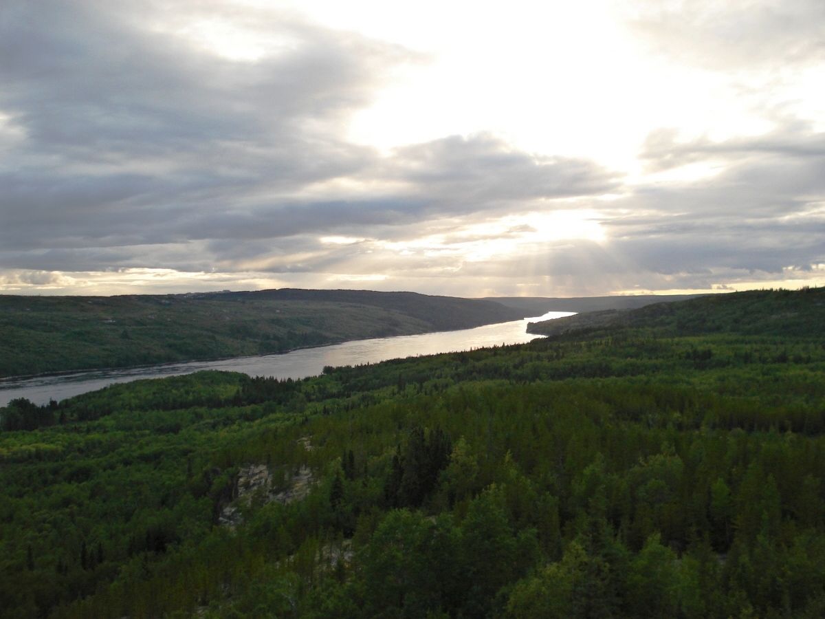 Sunset on La Grande Rivière, Quebec (near the village of Radisson).