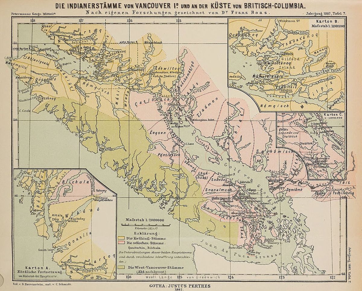 The Indian Tribes on Vancouver Island and on the Coast of British Columbia Based on his own research, Dr. Franz Boas