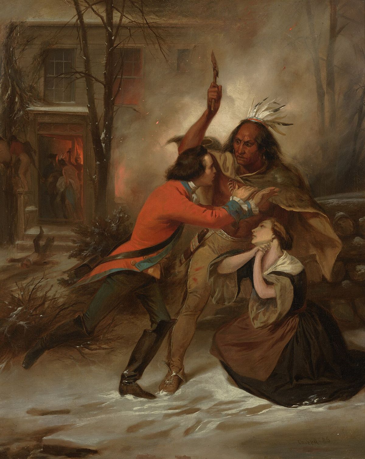 Fate of Jane Wells (Incident in Cherry Valley) by Alonzo Chappel