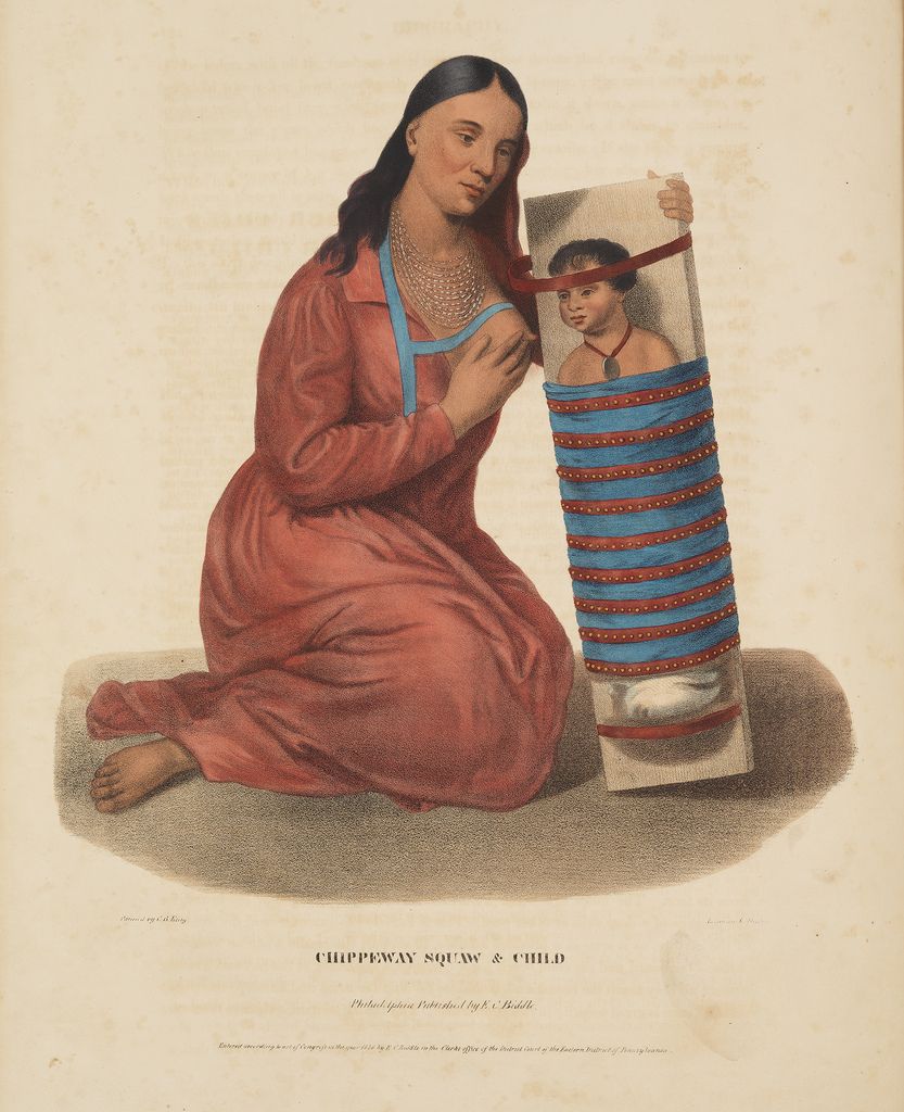 Title: Chippeway Squaw & Child. Creator: Lehman & Duval Lithrs (lithographer); King, Charles Bird, 1785-1862 (painter) Date: 1842 Part Of: h