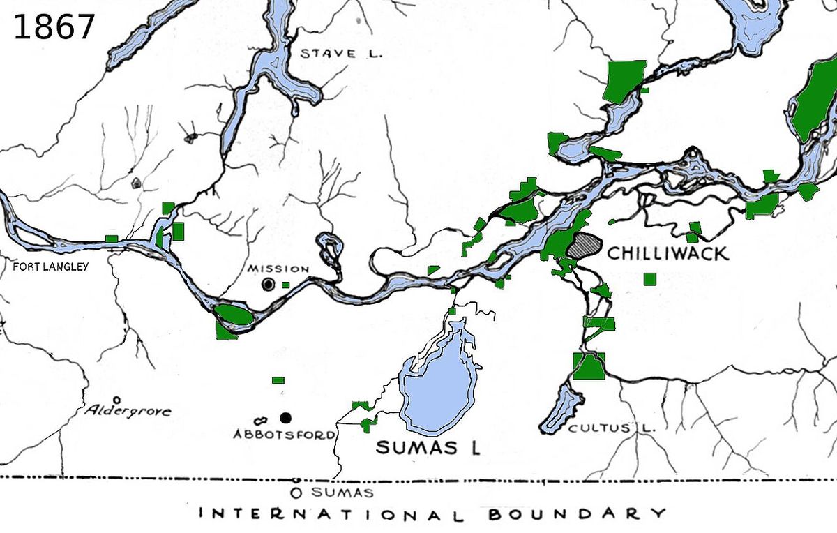 Colony of British Columbia Governor James Douglas asked Sergeant William McColl to make a map of the land of the Central Fraser Valley First