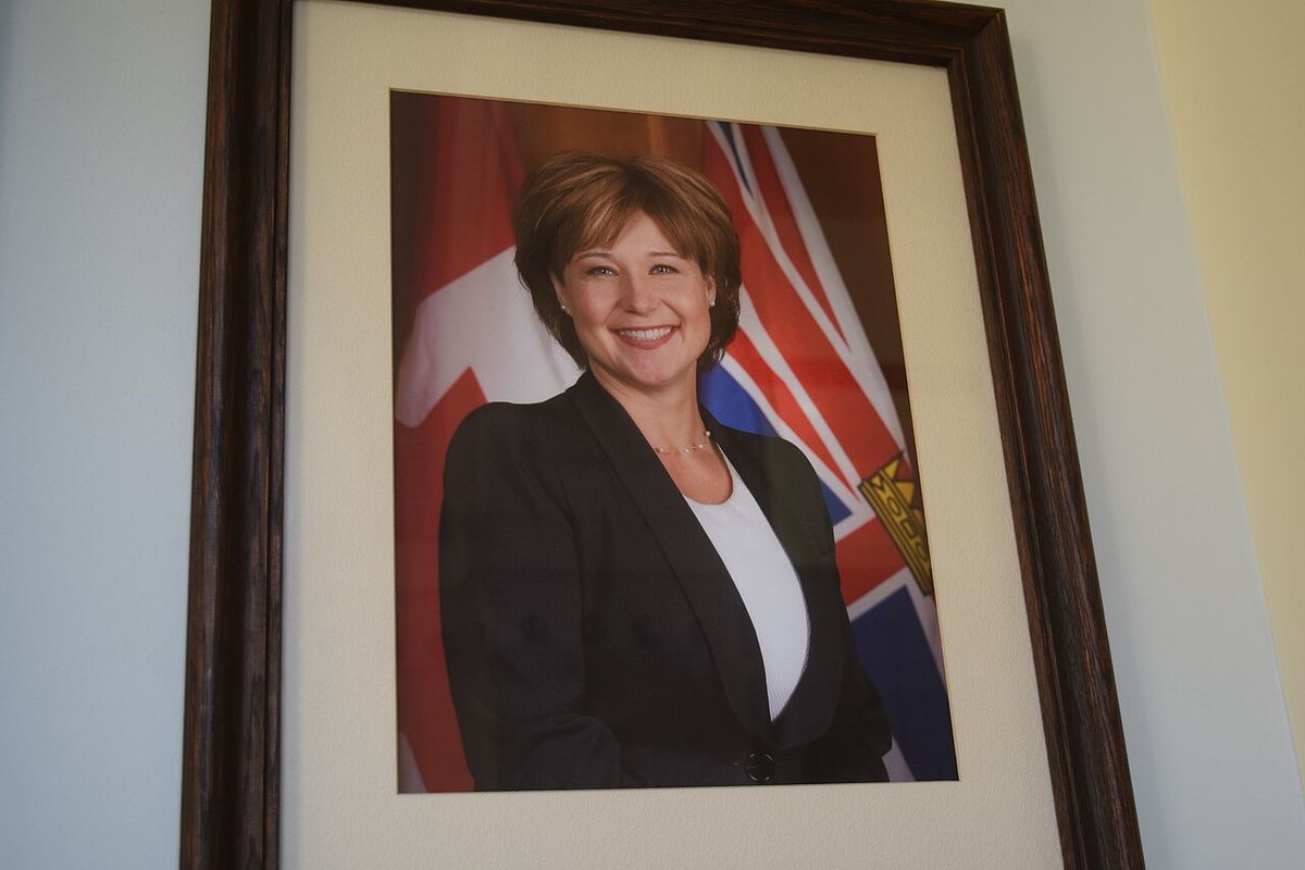 Christy Clark portrait at BC Legislative Buildings